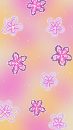 an abstract background with pink and purple flowers