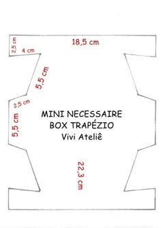 a box with measurements for the size and width