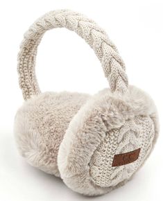 Ear Muff - C.C Beige Cable Knit Holiday Knits, Memory Locket, Ear Muffs, Baby Necessities, Rose Boutique, Cute Winter Outfits, Wearing A Hat, Head Accessories, Earmuffs