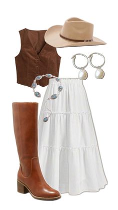 Old Western Outfits Women, Look Boho Chic, Cowgirl Dresses, Country Style Outfits, Looks Country, Western Style Outfits, Nashville Outfits, Western Outfits Women, Country Concert Outfit