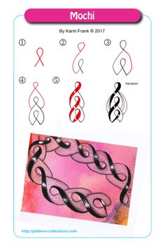 the instructions for how to draw an ornamental knot in watercolor and ink on paper