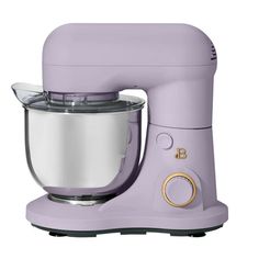 Small but mighty, the 3.5qt Stand Mixer with Tilt-Head by Drew Barrymore brings all the performance of a traditional stand mixer but in a lightweight, compact design. The Stand Mixer can mix up to 5 dozen cookies and features the same powerful 300-watt mixing system as our 5.3qt mixer. It has 12 optimal speed settingsfrom stir to fast beatingto help you tackle all your recipe needs. For even more convenience, this stand mixer includes a tilt-head design so you can effortlessly add ingredients wh Lavender Appliances, Beautiful By Drew Barrymore, Purple Kitchen, White Icing, Drew Barrymore, Stand Mixer, The 3, Lavender, Purple