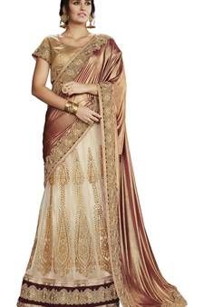 Page 2 of Lehenga-sarees Gold Lehenga Saree With Mirror Work, Lehenga Saree, Exclusive Collection, Lehenga, Saree, How To Wear