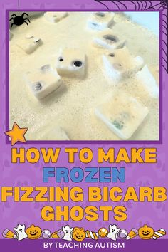 an image of how to make frozen fizzing bicaar ghostes for halloween