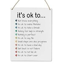 it's ok to not know everything hanging sign