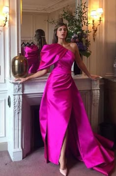 Summer Court, Autumn Wedding Reception, Mermaid Evening Gown, 파티 드레스, Hot Pink Dresses