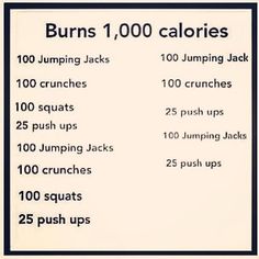 the workout plan for burning calories