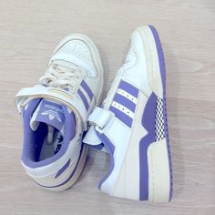 Size: Women’s 9 Adidas Forum 84 Low Sneaker Lavender/Off White Never Worn** So Cute!! Nintendo Switch System, Forum Low, Adidas Purple, Adidas Forum, Nice Clothes, Aesthetic Stuff, Lavender Color, Low Sneakers, Shoes Brand