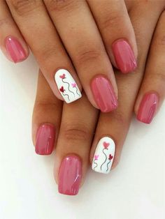 Classy Colors, Valentines Nail Art Designs, 2024 Nails, Fingernail Designs, Valentine Nail Art, February Nails, Summer Nail Art, Valentine Nails, Colorful Nails