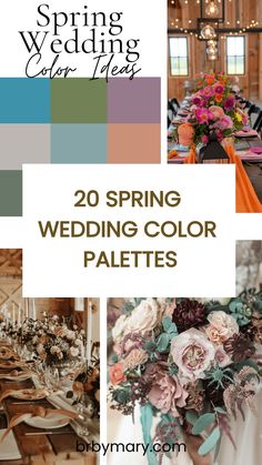 wedding color palettes for spring and fall