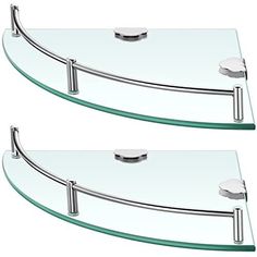 Paquete de 2 estantes esquineros de vidrio para montaje en pared para baño Features: Material confiable adoptado: el estante de la esquina de la ducha está hecho principalmente de acero inoxidable, fuerte y resistente, no es fácil de romper, con material de vidrio grueso que tiene una buena capacidad de carga, adecuado para ambientes húmedos, y le sirve durante mucho tiempo. Lo que obtendrá: el paquete contiene 2 estantes de baño montados en la pared, una combinación práctica para satisfacer las Corner Shower Shelf, Glass Corner Shelves, Shower Corner Shelf, Glass Shelves In Bathroom, Corner Bathroom, Unit Design, Shower Shelf, Shower Floor Tile, Shower Organization