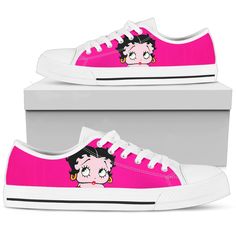 Betty Boop Shoes Lightweight construction with breathable mesh fabric provides a comfortable and flawless fit. Son Birthday Quotes, Icon X, Moda Chic, Black Shoes Women, Cartoon Icons, Trendy Sneakers, Custom Shoes