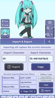 an anime character is shown on the webpage