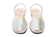 Avarcas USA - Women's Spanish leather sandals, aka menorquinas, abarcas or avarques, 100% handmade in Spain by Avarca Pons. Shown in Metallic Silver Spanish Shoes, Pewter Color, Sandals For Women, Favorite Pins, Shoe Lover, Heeled Sandals, Platform Wedges, Natural Leather, At The Beach