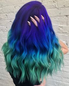 Teal Ombre Hair, Beautiful Hair Color, Ombré Hair