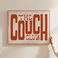 The Couch Club Print Above Couch Wall Art Eclectic Entryway Living Room Decor Trendy Cozy Apartment Over the Sofa Art Retro Mid Homebody Art - Etsy Cozy Living Room Art, Goodwill House Decor, Wall Above Sofa Ideas, Behind Couch Artwork, Behind Couch Wall Art, Over Sofa Art, Accent Wall With Art, Living Room Funky Decor, Modern Wall Frame Decor