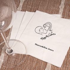 Crafted with care, our Personalized napkins are perfect for weddings, birthdays, corporate events, and more. Add a touch of elegance and uniqueness to your celebration with designs tailored to your theme and style. Create memories that will be cherished forever with our high-quality, beautifully printed napkins. 🌟 Material: * Premium Quality 3-ply Paper Napkin * Elegant White Color Sizes: * Beverage/Cocktail: Folded: 5" (W) x 5" (H), ± 1" Customization Details: * We recommend3 napkins per guest Personalized Napkins Wedding, Wedding Cocktail Napkins, Wedding Napkins Personalized, Napkins Wedding, Monogrammed Napkins, Birthday Napkins, Wedding Personalized, Personalized Napkins, Custom Napkins