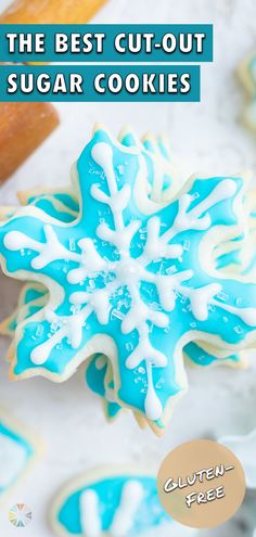 the best cut - out sugar cookies with gluten free frosting on them