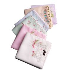 PRICES MAY VARY. Size:38cm Square,15*15 inch Delicate Embroidery Soft Cotton Handkerchiefs with cute Wavy Edge Assorted pack of novetly handkerchiefs,scalloped edge cute Hankies. Not only an extraordinary special accessories as a decoration, but very useful for daily. BEAUTIFUL BRIDE accessories for wedding day -Bridal ladies handkerchief special gifts for bridesmaids from bride, a unique fun bridal shower gift for bride Assorted Ladies Novetly Embroidered Cotton Soft Handkerchiefs Scalloped Han Bridal Shower Gift For Bride, Best Bridal Shower Gift, Accessories For Wedding, Gifts For Bridesmaids, Bridal Shower Gifts For Bride, Ladies Handkerchiefs, Gift For Bride, Vintage Handkerchiefs, Bride Accessories