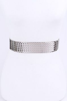 Scale Metal Iconic Elastic Belt – BPosh Beauty Bar & Boutique Adjustable Metal Party Belt, Trendy Silver Belts For Party, Trendy Silver Belt For Party, Trendy Silver Party Belt, Chic Fabric Belt For Party, Spring Party Fabric Belt, Luxury Silver Metal Chain Belt, Chic Silver Belts For Formal Occasions, Silver Fitted Belts For Party