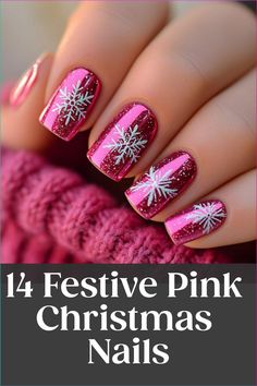 Transform your holiday look with stunning pink Christmas nails! Whether you're into acrylics or prefer a simpler design, these pink nail ideas will add a touch of festive charm to your style. Embrace the spirit of the season and show off your unique flair with beautiful pink Christmas nails that are perfect for spreading joy and cheer. From chic glitter accents to elegant minimalist patterns, there's a pink nail design for every taste this holiday season. Pink Christmas Nail, Pink Christmas Nails, Nails For 2023, Pink Nail Design, Pink Nail Ideas, Polka Dot Nail Designs, Gradient Nail Design, Christmas Nail Ideas, Classy Minimalist