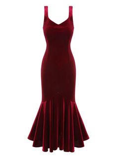 30-70% OFF✓ Fast Shipping✓Dive into luxury with the Wine Red 1930s Strap Velvet Mermaid Dress by Retro Stage. Vintage-inspired allure for the modern woman. 1930s Mermaid Dress, 1930s Red Dress, 1930s Party Dress, Classy Goth, Velvet Mermaid Dress, Annie Jr, 1930 Dress, 1920s Inspired Dresses, 1930s Fashion Women