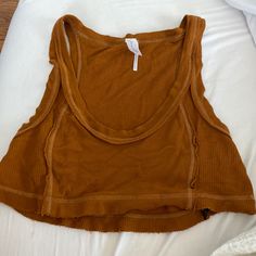 Super Comfy Size Small Brand New Urban Outfitters Brown Crop Top For Spring, Casual Crop Tank Top By Urban Outfitters, Urban Outfitters Brown Sleeveless Top, Urban Outfitters Orange Sleeveless Top, Sleeveless Brown Top From Urban Outfitters, Urban Outfitters Casual Tank Top For Day Out, Casual Urban Outfitters Tank Top For Day Out, Urban Outfitters Top, Brown Top