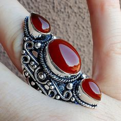 Brand New Handmade Carnelian Silver Statement Ring. Size 8 925 Stamped New To Poshmark? Use Referral Code Kimberlyn222 To Receive $10. Bohemian Carnelian Cabochon Jewelry, Bohemian Carnelian Round Rings, Bohemian Round Carnelian Rings, Bohemian Carnelian Rings, Handmade Carnelian Ring, Handmade Bohemian Carnelian Ring, Bohemian Handmade Carnelian Rings, Luxury Wedding Rings, Beautiful Silver Rings