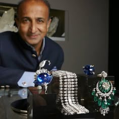 Indian jeweller, Viren Bhagat received the award for  ‘Most Accomplished Artisan of Our Time' Viren Bhagat Jewellery, Bhagat Jewellery, Viren Bhagat, Cleopatra Jewelry, Emerald And Diamond Earrings, How To Wear Rings, Danielle Steel, Diamond Bracelet Design, Diamond Necklace Designs