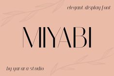 an elegant display font with minimalist style