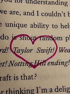 an open book with a pink heart drawn on it's page and the words, what is not that?