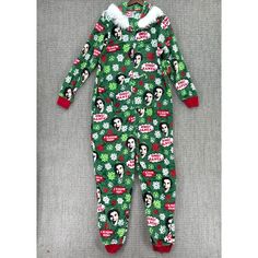 Disney Buddy The Elf Pajamas Womens Size Xl Green One Piece Hooded Omg Santa Zip Nwt Elf Pajamas, Green One Piece, Pyjamas Womens, Buddy The Elf, The Elf, Women's Intimates, Elf, Pajamas, Womens Sizes