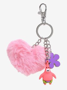 Who lives in a pineapple under the sea? Not Patrick—but we still think he's the cutest! This SpongeBob SquarePants keychain features a 3D charm of the sidekick  alongside an additional charm and a pink pom pom. With silver hardware  it's perfect for your keys  backpack  and beyond!PVC; metalImported Spongebob Keychain, Pink Pom Pom, Nickelodeon Spongebob, Pineapple Under The Sea, Disney Moana, Disney Plush, Loungefly Disney, Cartoon Tv, Disney Star Wars