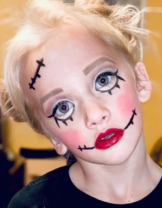 Halloween Makeup For Girls Kids, Halloween Makeup For Kids Girls Make Up, Kids Ghost Face Paint, Kids Halloween Makeup Easy, Halloween Make Up Kids Girl, Halloween Makeup Ideas Kids, Simple Halloween Makeup For Kids, Face Painting For Halloween For Women, Halloween Makeup Looks Kids