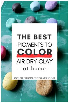 DIY colored clay Clay At Home, Air Dry Modeling Clay, Air Drying Clay, Colored Clay, Cheap Crafts