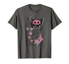 PRICES MAY VARY. Officially Licensed Skelanimals Apparel for Women - Men - Boys - Girls - Toddler; Hasbro T-Shirts; Holiday T-Shirts; Seasonal; Cute; Cat; Kit; Skeleton; Valentine's Day; Halloween; Sugar Skull; Day of the Dead; Dia de Muertos; Quirky; 23HASA00077A-001 Lightweight, Classic fit, Double-needle sleeve and bottom hem Amazon Scene Clothes, Skelanimals Icon, Goofy Shirts, Scene Shirts, Scene Items, Scene Clothes, Goofy Shirt, Halloween Sugar Skull, Skull Day Of The Dead