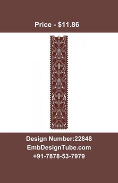 a brown and white business card with an ornate design