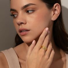 Get one of everything with our Textured Ring Stack. This set of four rings features every ring style you need — a solid ring, a hammered ring, a studded spike ring, and a ribbed ring. This gold and silver ring stack will add so much texture and layering opportunities to your collection. Everyday Hammered Stackable Rings, Silver Ring Stack, Ribbed Ring, Gold And Silver Ring, Textured Gold Ring, Spike Ring, Uncommon James, Hammered Ring, Ring Stack