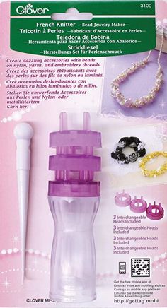 an image of a plastic bottle with beads and jewelry on the front side, in packaging