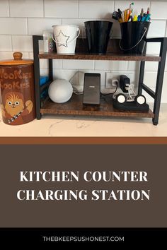 the kitchen counter charging station is on display