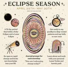 an advertisement for eclipse season with different things in it