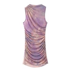 Perfect For A Night Out Or An Intimate Gathering, This Sleeveless Dress Offers A Unique Combination Of Streetwear With A Casual Aesthetic. Featuring A Luxurious Natural Fiber Polyester Fabric Composition, Tie Dye Print, Detailed Craftsmanship And Pleated Styling Throughout. Make Your Presence Known. Designed For Style And Comfort. Sleeveless Vibrant Exterior Printing Sleeve Style: Off The Shoulder Material: Polyester, Mesh Fitted Purple Sleeveless Dress For Spring, Lavender Sleeveless Mini Dress For Night Out, Sleeveless Purple Mini Dress For Night Out, Purple Sleeveless Dress For Summer Night Out, Purple Sleeveless Mini Dress For Night Out, Purple Sleeveless Dress For Spring Night Out, Purple Sleeveless Dress For Night Out In Summer, Purple Sleeveless Dress For Night Out In Spring, Sleeveless Mauve Dress For Night Out