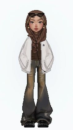 Hijabi Dti Outfit, How To Draw Hijab, Arab Outfit, Hijab Trend, Modest Outfits Muslim, Outfits Muslim, The Group Chat, Modest Girly Outfits