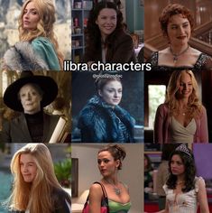 there are many different pictures of women in the same movie character's outfits as well as their names