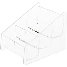 two clear acrylic boxes are stacked on top of each other