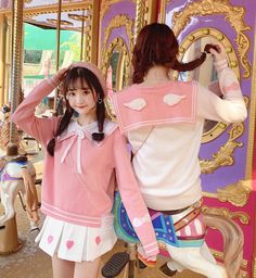 Fashion Navy Wings Sweater PN2054 ●Size: White:Length 73 cm,bust 100 cm,shoulder 40 cm,sleeve 53 cm. Pink: Length 53 cm,bust 100 cm,shoulder 40 cm,sleeve 54 cm. ●Material:cotton (Please allow 1-3cm differs due to manual measurement.As different computers display colors differently,the color of the actual may vary slightly from the above images.Thanks for your understanding.) ●About Shipping: We attach great importance to the orders of each customer and parcel delivery. 1.Processing time: 2-3 business days. 2.Shipping time: 10-15 business days to US, please allow 3-4 weeks shipping to other country.(Shipping times can be affected by variable customs clearance times or public holidays.) Harajuku Style Long Sleeve Spring Sweatshirt, Harajuku Style Long Sleeve Tops For Spring, Spring Harajuku Style Long Sleeve Tops, Spring Long Sleeve Harajuku Tops, Pink Harajuku Long Sleeve Sweater, White Collared Top For Fall, White Top With Cute Collar For Fall, White Collar Sweater For Winter, Harajuku Style Pink Sweater For Spring