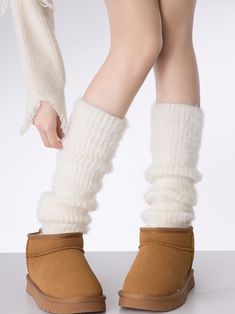 The price is for a pair of leg warmers only, others are not included. Garment Size SizeFree SizeFull Length40 Fitted White Knee-high Socks For Winter, Fitted White Socks For Fall, Casual White Knee-high Socks For Winter, Fitted Mid-calf White Leg Warmers, Fitted Cream Socks For Winter, Fitted Cream Winter Socks, Fitted Cream Leg Warmers For Winter, Cream Knee-high Socks For Winter, White Soft Warm Leg Warmers