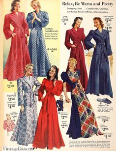 1950s Sleepwear, Pretty Robes, Fashion 1940s, Christmas Dresses, Retro Lingerie, Christmas Catalogs