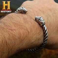 Floki (Vikings) Bracelet - History Channel Sterling Silver Arm Ring – Sons of Vikings Floki Vikings, Arm Ring, Bead Hair Accessories, Viking Designs, Viking Bracelet, Custom Bracelet, History Channel, Braided Bracelet, Crew Members