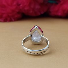 Handmade moonstone bohemian ring , you can wear this ring as a party wear ring .. Title - Moonstone ring Stone color - White Stone shape - Oval Material - Sterling silver 925 Note - This is natural stone so shade may be little bit different .. we are giving you best quality rings on best price .. contact us for more quantity Bohemian Jewelry With Bezel Setting In Round Shape, Bohemian Jewelry With Bezel Setting As Gift, Bohemian Round Jewelry With Bezel Setting, Bohemian Moonstone Jewelry For Anniversary, Bohemian Opal Birthstone Ring, Bohemian Jewelry With Bezel Setting For Gift, Handmade Bohemian Moonstone Promise Ring, Bohemian Teardrop Rings For Anniversary, Bohemian Teardrop Anniversary Rings